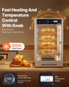 Vevor Pizza Warmer 4-Tier Display 14 in. with Rotary Steam Heating LED Lighting New