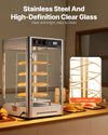 Vevor Pizza Warmer 4-Tier Display 14 in. with Rotary Steam Heating LED Lighting New