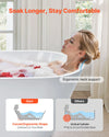 Vevor Acrylic Freestanding Bathtub 60 Gal. 59" Oval with Brushed Nickel Drain New