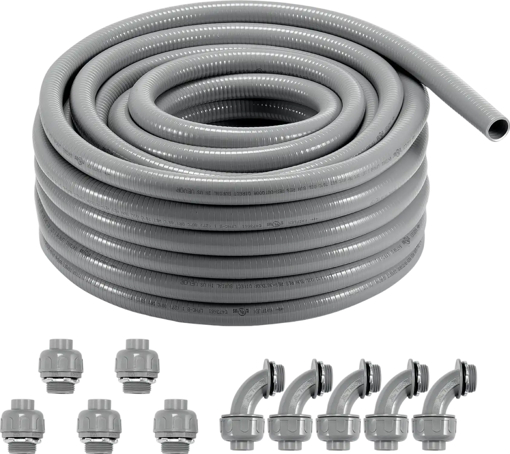 Vevor Electrical Conduit 1 inch x 100 Feet Flexible PVC Liquid-Tight Non-Metallic New