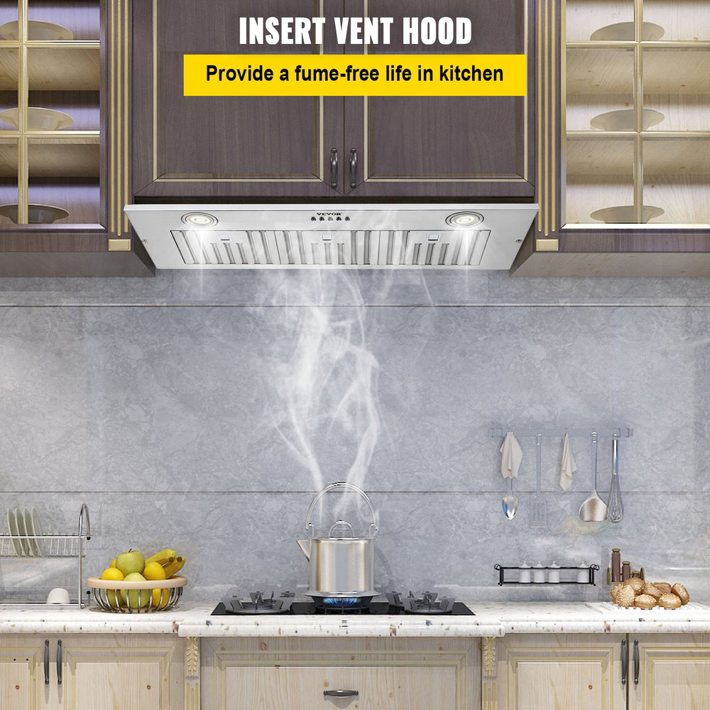 Vevor Range Hood with Push Button Control 36" Stainless Steel 3-Speed 800 CFM New