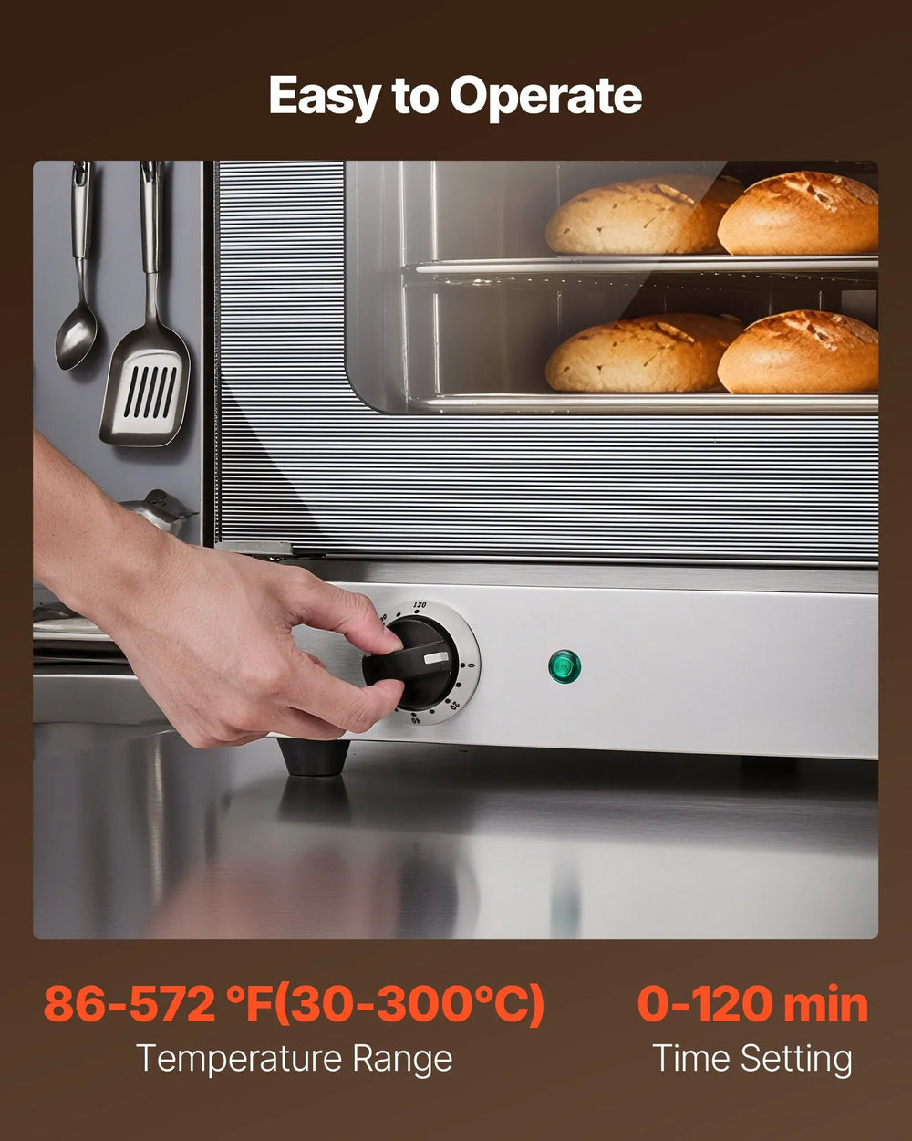 Vevor Commercial Convection Oven 4.24 Cu. Ft for Full Size Pans 240V New