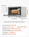 Vevor Commercial Convection Oven 4.24 Cu. Ft for Full Size Pans 240V New