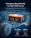 Vevor Golf Cart Lithium Battery 48V 105Ah with 20A Charger and Touch Monitor New