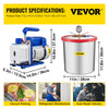 Vevor Vacuum Pump 7CFM 3/4HP 2-Stage with 5 Gal. Vacuum Chamber New