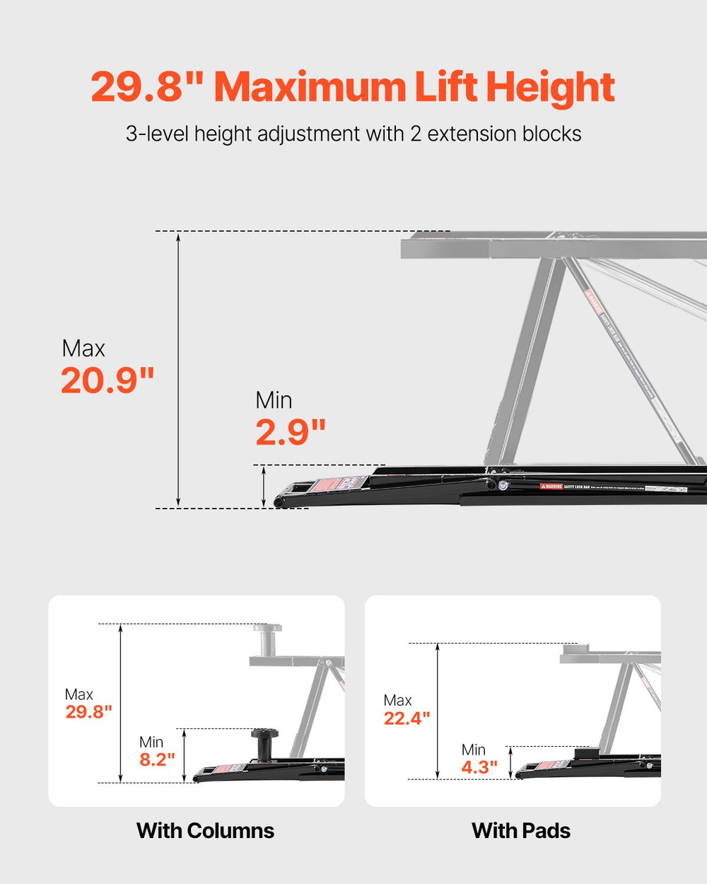 Vevor Car Lift 5000 LBS Adjustable with Remote Control New