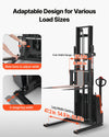 Vevor Electric Pallet Stacker 130" Lift 3300 lbs Adjustable Width Forks Straddle Legs New