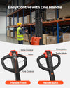 Vevor Electric Pallet Stacker 130" Lift 3300 lbs Adjustable Width Forks Straddle Legs New