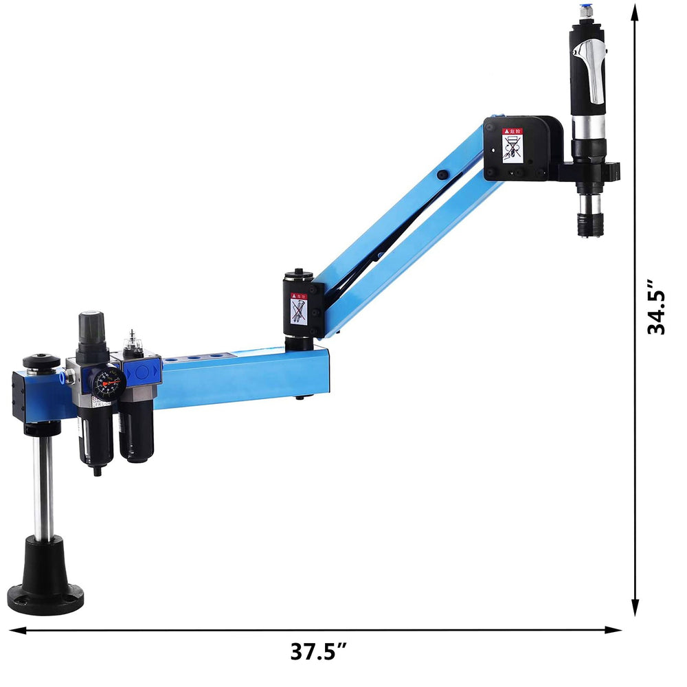 Vevor Pneumatic Tapping Machine M3-M12 Tap Collets 360° Multi-Directional Arm New