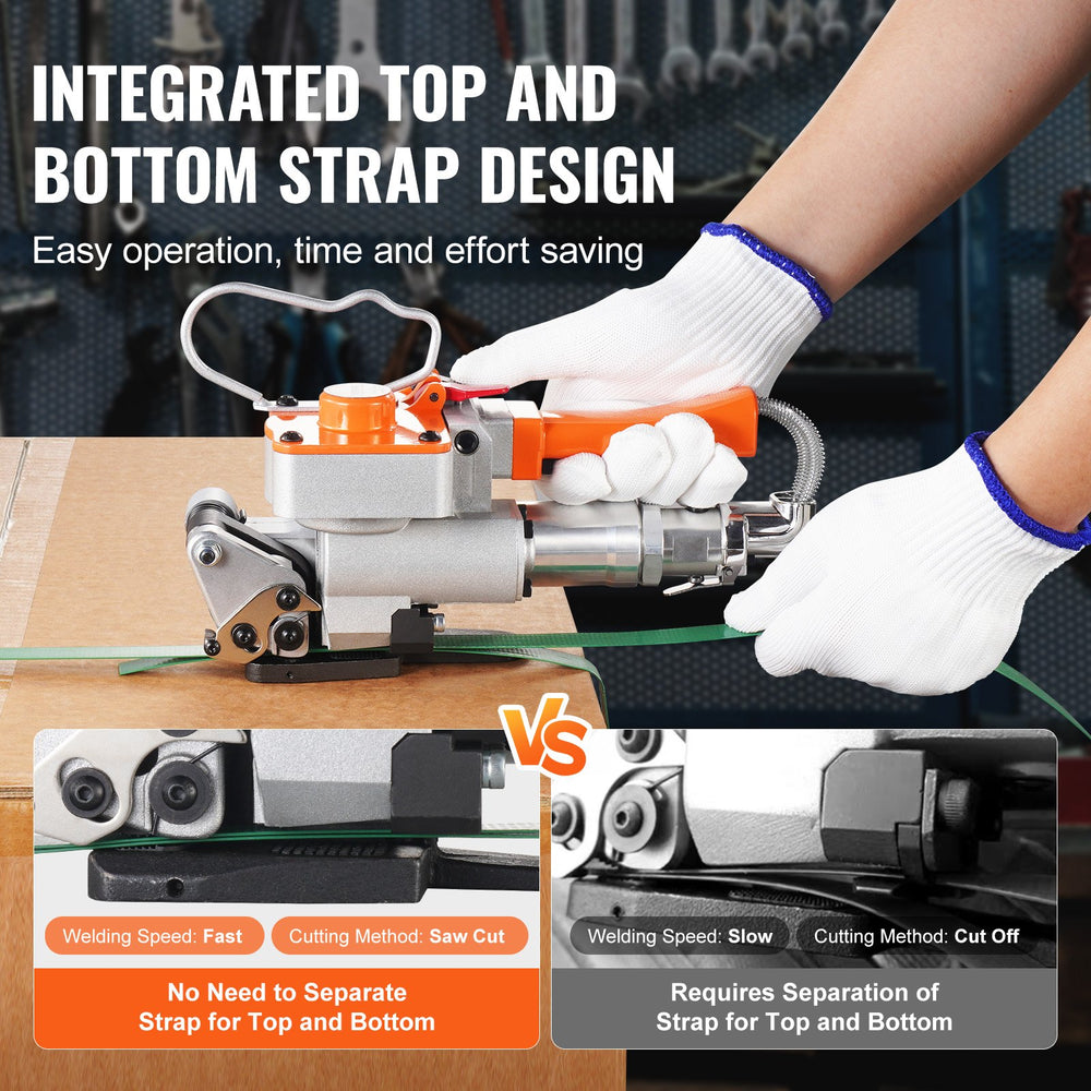 Vevor Pneumatic Strapping Tool Hand Held for 1/2"-3/4" PET Bands New