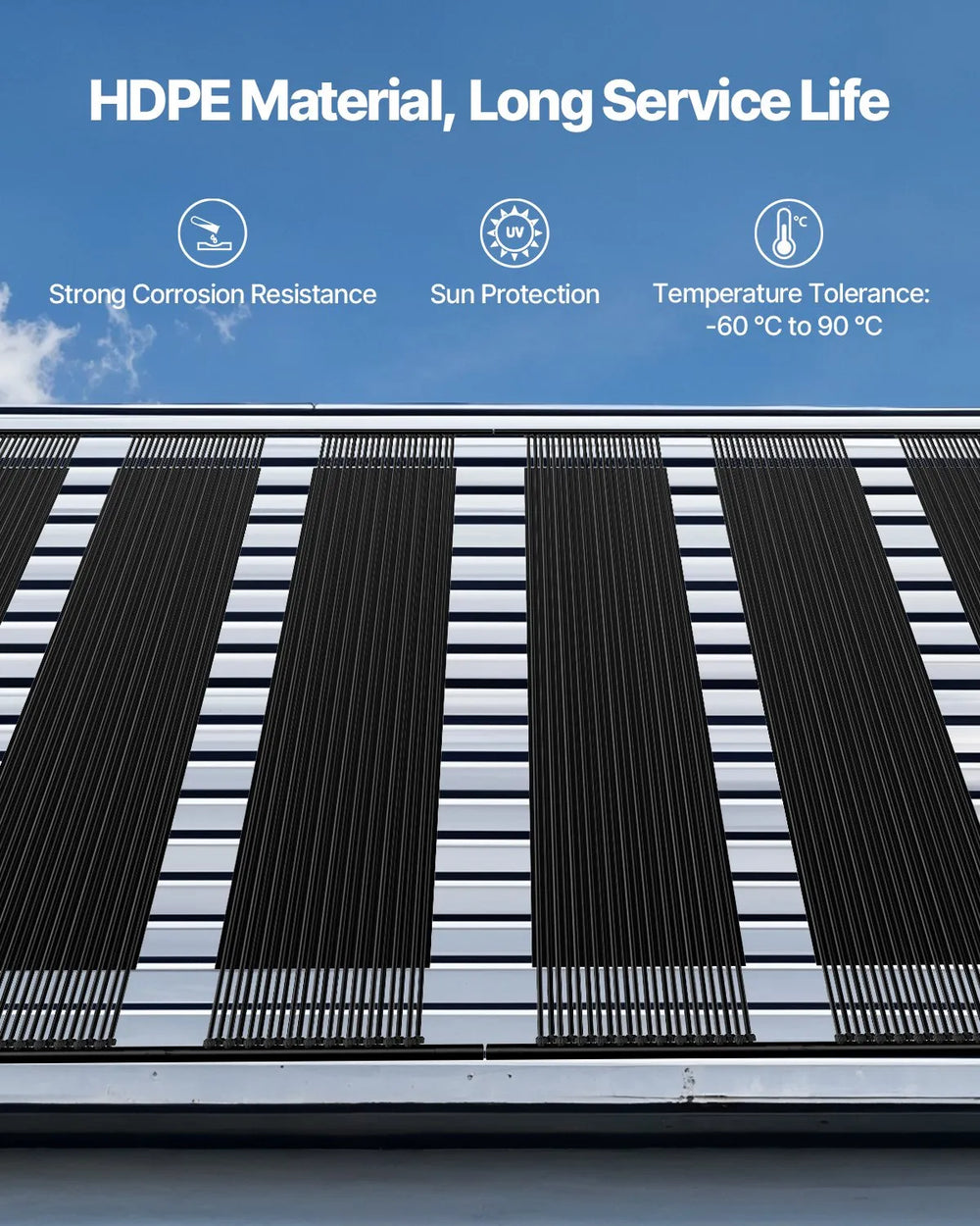 Vevor Solar Pool Heater 4 x 10 Ft. Aboveground Heating System 4 Panels New