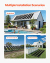 Vevor Solar Pool Heater 4 x 10 Ft. Aboveground Heating System 4 Panels New