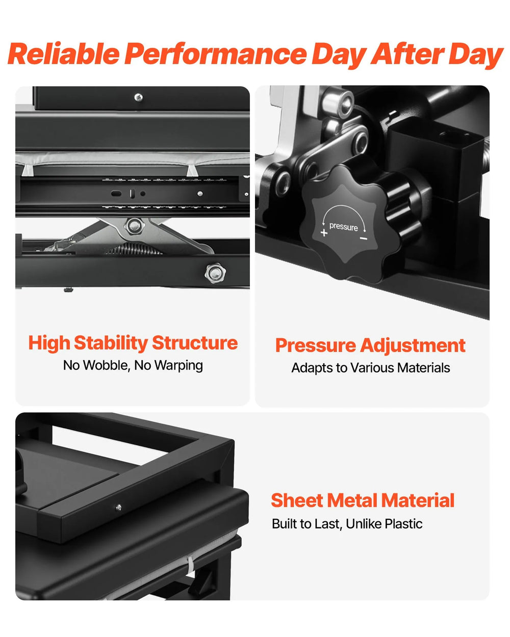 Vevor Hybrid Heat Press 15 x 15 in. 8-in-1 Multifunction 1400W New
