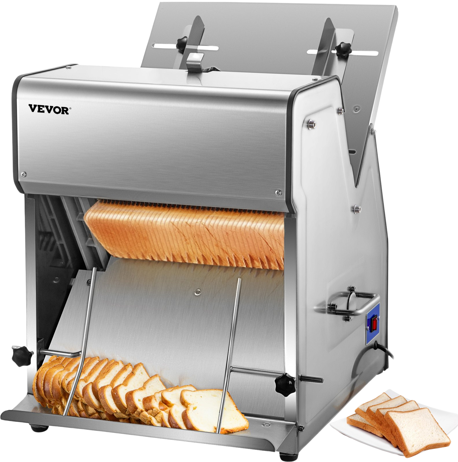 Vevor Commercial Bread Slicer 12mm Thickness Electric Bakery Cutting Machine New