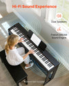 Vevor Digital Piano 88 Keys Fully Weighted with Stand Triple Pedal 280 Tones Bluetooth New