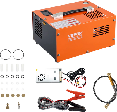 Vevor PCP Air Compressor 4500PSI 30MPa Portable with External Converter DC12V AC115V New