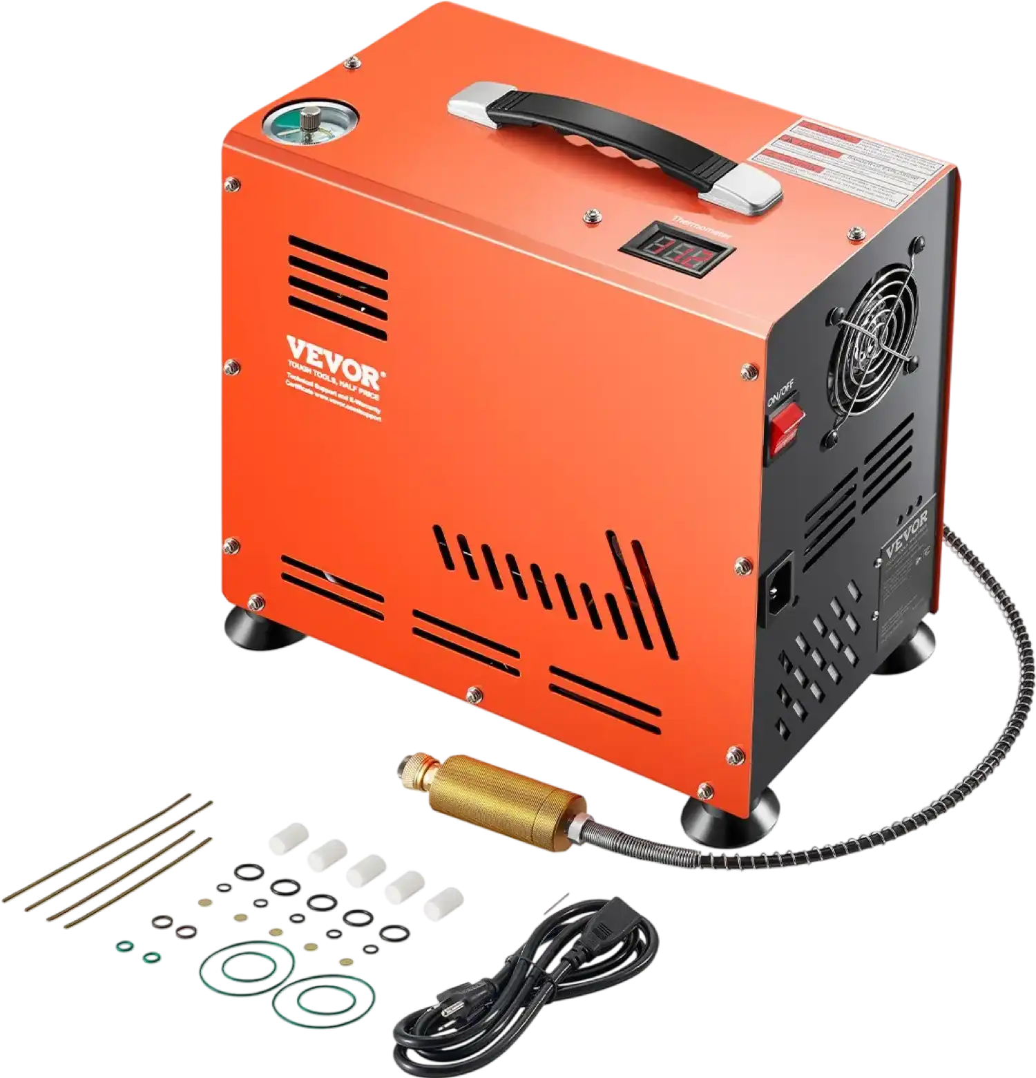 Vevor PCP Air Compressor 4500 PSI Dual-Cylinder Auto Stop 800W New