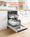 Vevor Dishwasher 24" with Dual Racks Touch Control Stainless Steel New