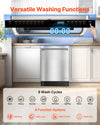 Vevor Dishwasher 24" with Dual Racks Touch Control Stainless Steel New