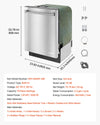 Vevor Dishwasher 24" with Dual Racks Touch Control Stainless Steel New