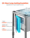 Vevor Rolling Ice Chest Cooler Cart 32.8 QT Capacity New