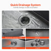 Vevor Kitchen Sink 33" Top Mount Single Bowl Drop-In Basin Stainless Steel Black New
