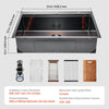 Vevor Kitchen Sink 33" Top Mount Single Bowl Drop-In Basin Stainless Steel Black New