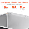 Vevor Drop-In Kitchen Sink 33" x 22" Top Mount Basin Stainless Steel New