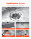 Vevor Kitchen Sink 32" Undermount Single Bowl Basin Stainless Steel New