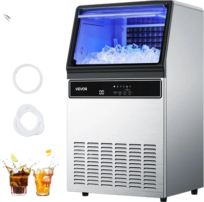 Vevor Commercial Ice Maker 130 lbs/24H with 33 lbs Storage New