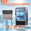 Vevor Commercial Ice Maker 70 Lbs/24H with 12 Lbs Storage Capacity LED Digital Display New