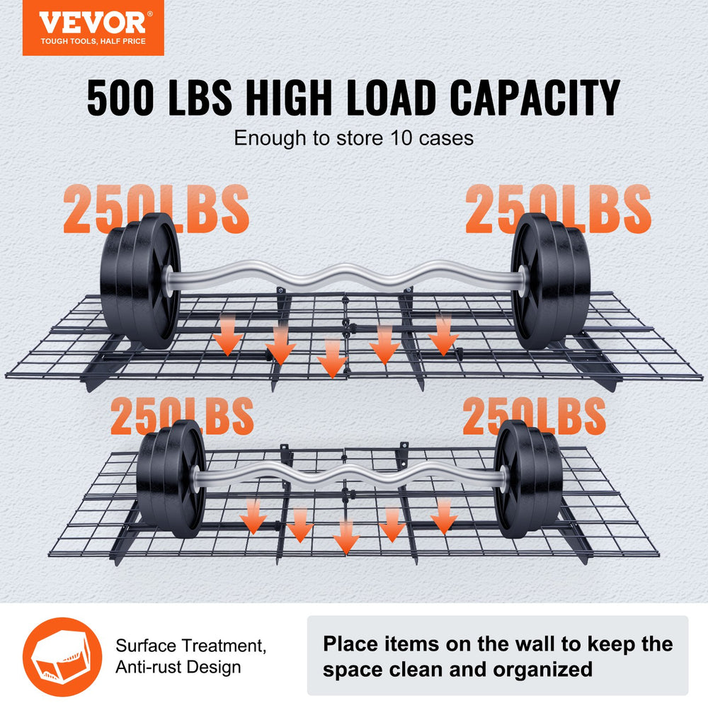 Vevor Garage Storage Shelving Rack 6' x 2' 500 Lbs Capacity 2-Pack New