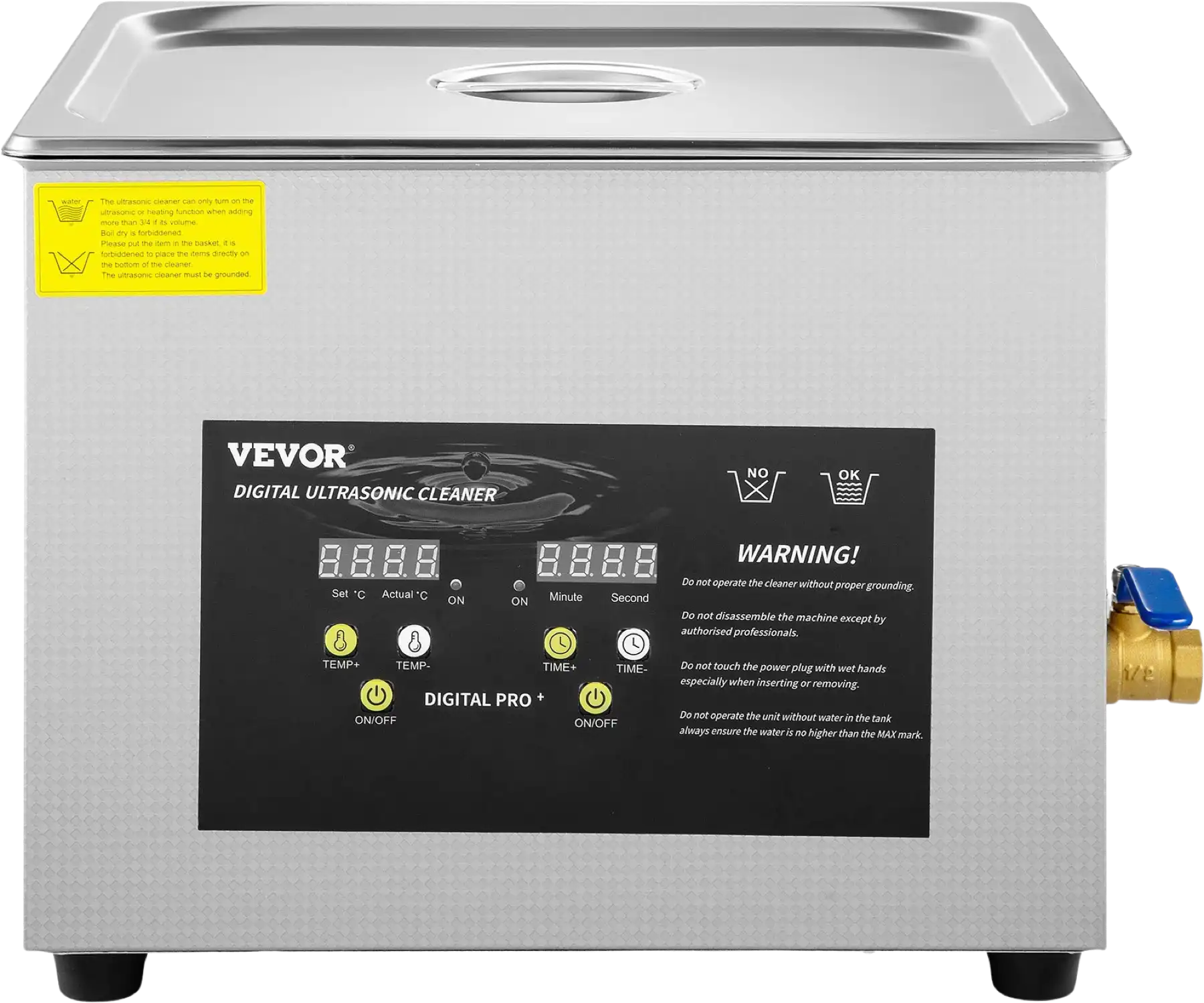 Vevor Ultrasonic Cleaner Professional 4 Gal. 15L with Heater and Timer 40 kHz New