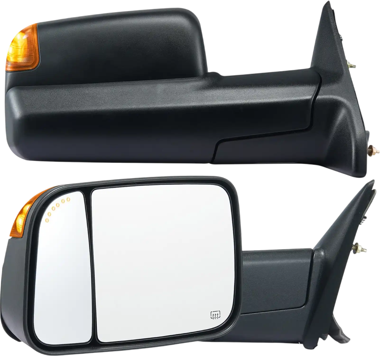 Vevor Towing Mirrors Power Heated with Turn Signal and Puddle Light for Dodge Ram New