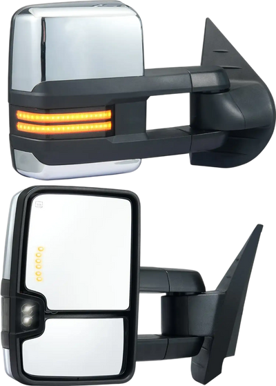 Vevor Towing Mirrors Power Heated LED Turn Signal for 2008-2014 Chevy Silverado GMC Sierra New