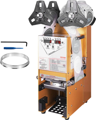 Vevor Automatic Cup Sealing Machine 500-650 Cups/H with Digital Control LCD Panel New