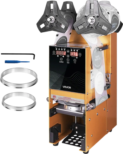 Vevor Cup Sealing Machine Fully Automatic 500-650 Cups/H with Digital Control Panel New