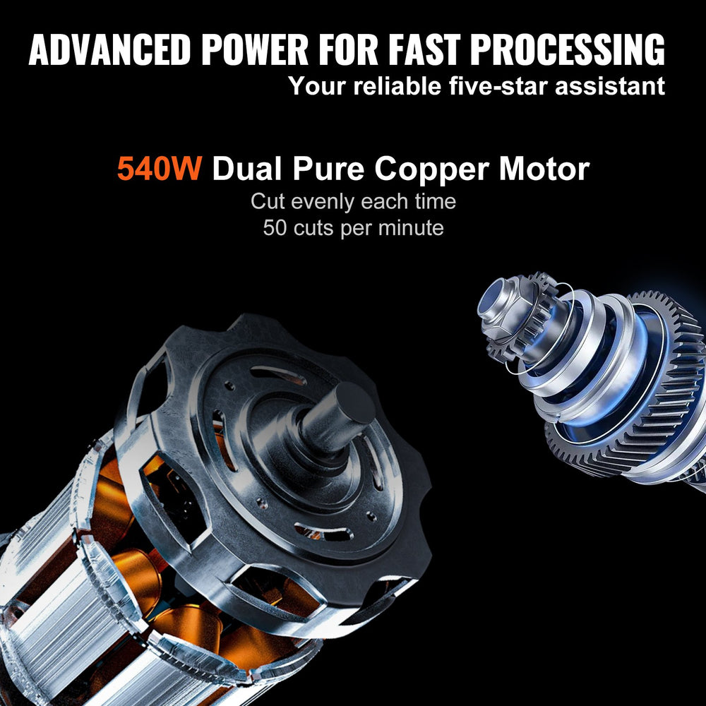 Vevor Automatic Deli Slicer 10" Blade 0-15mm Adjustable Thickness 540W New