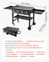 Vevor Gas Griddle Propane 4-Burner 36 in. Flat Top 60,000 BTU with Wheels New