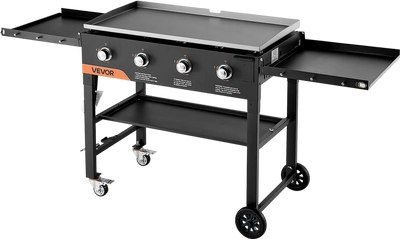 Vevor Gas Griddle Propane 4-Burner 36 in. Flat Top 60,000 BTU with Wheels New