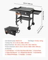 Vevor Gas Griddle Propane 2-Burner 28 in. Flat Top 30,000 BTU with Wheels New