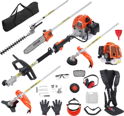 Vevor Trimmer Tool 5-in-1 Set Gas 26cc Gas Engine with Extension Pole New