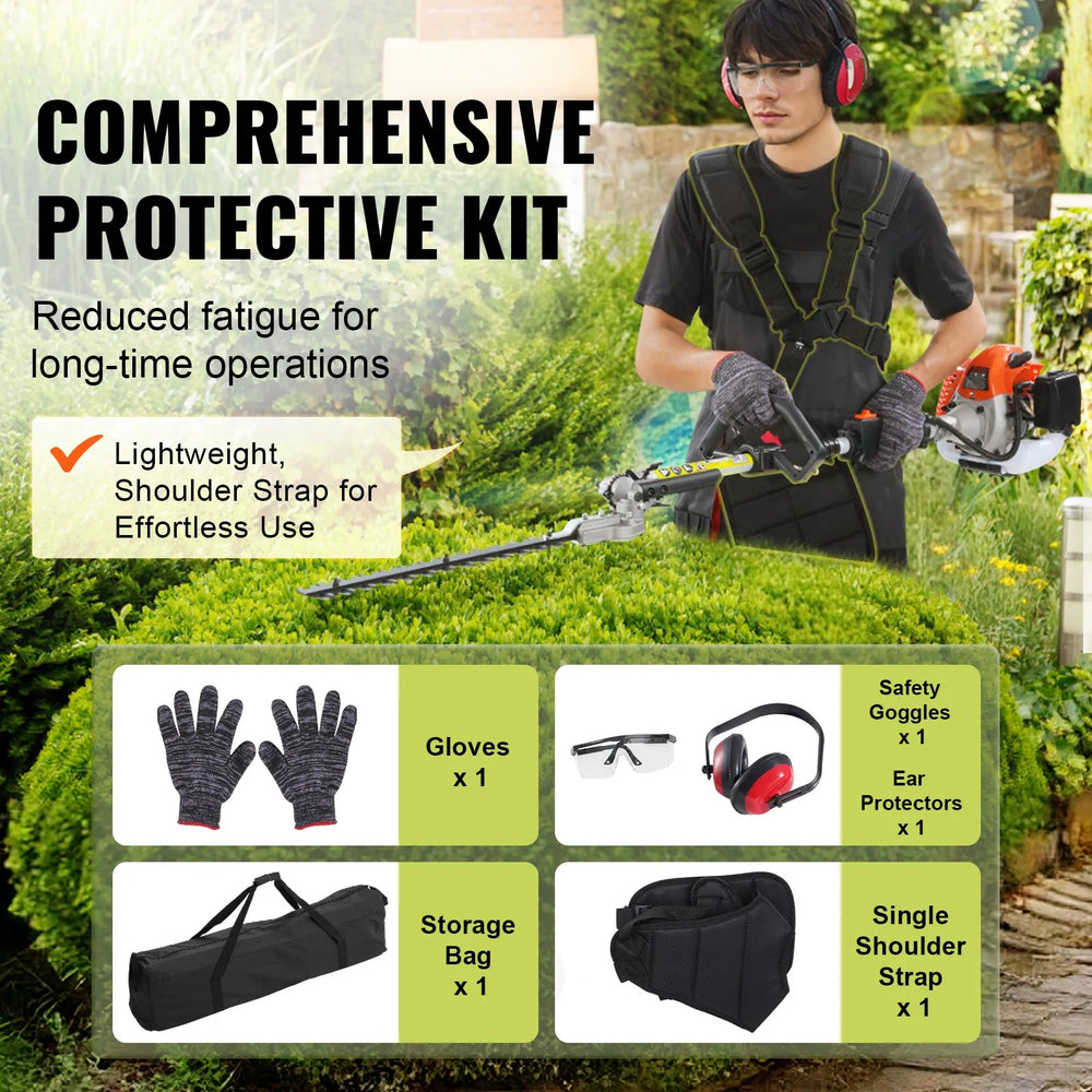 Vevor Trimming Tools 6-in-1 Multi-Functional Gas Hedge Trimmer 33cc New