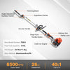 Vevor Pole Hedge Trimmer Gas Powered 26CC Adjustable Head 15.7" Dual Sided Blade New