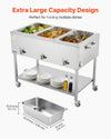 Vevor 3-Pan Food Warmer Propane Steam Table with Independent Temp Control New