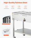 Vevor Food Warmer Steam Table 9-Pan Propane 10,000 BTU Adjustable Temp New