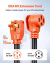 Vevor RV Extension Cord 100 Ft. 50 Amp 125V 7500W NEMA 14-50P/14-50R Plug New