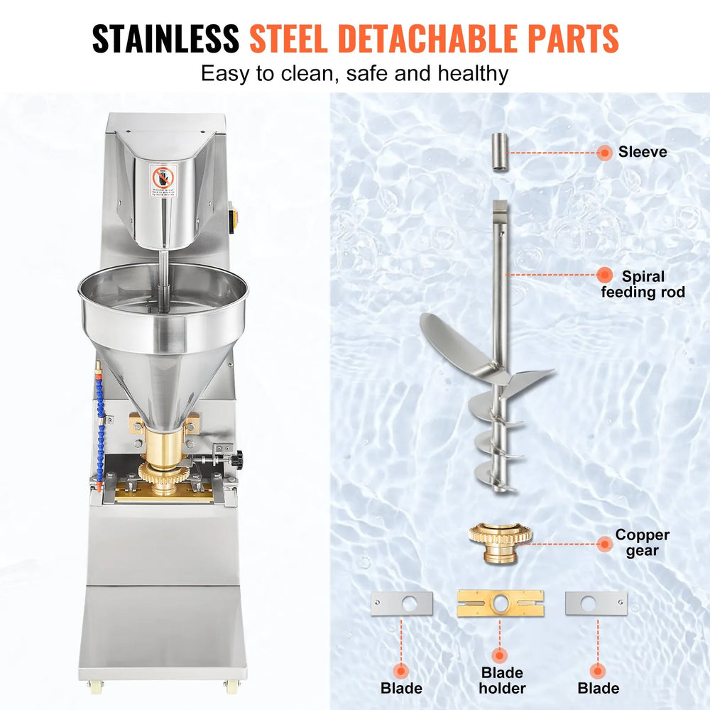 Vevor Commercial Meatball Former 280 pcs/min 1100W with 6 Molds New