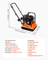 Vevor Plate Compactor 21 x 16 in. 4,074 lbs. Force with 6.5 HP 196cc Gas Engine New