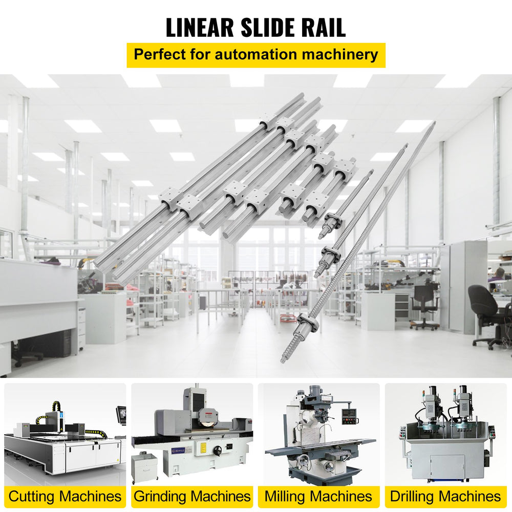 Vevor Linear Guide Rail Kit RM1605-350mm 650mm 1050mm for CNC Machine New